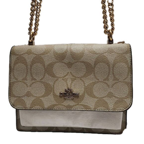 Coach Mini Klare Crossbody In Signature Canvas- Please READ! Bunny Chew Flaw - Picture 1 of 14